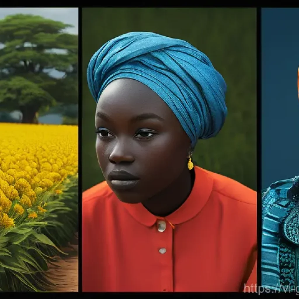 기니에서 출판된 유명 문학 작품 - Here are three detailed image generation prompts in English, based on the themes of Guinean literatu...